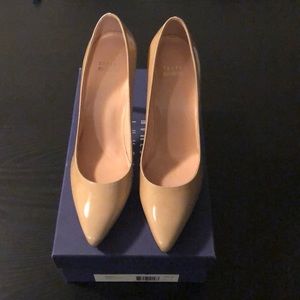 Stuart Weitman patent leather platform pumps